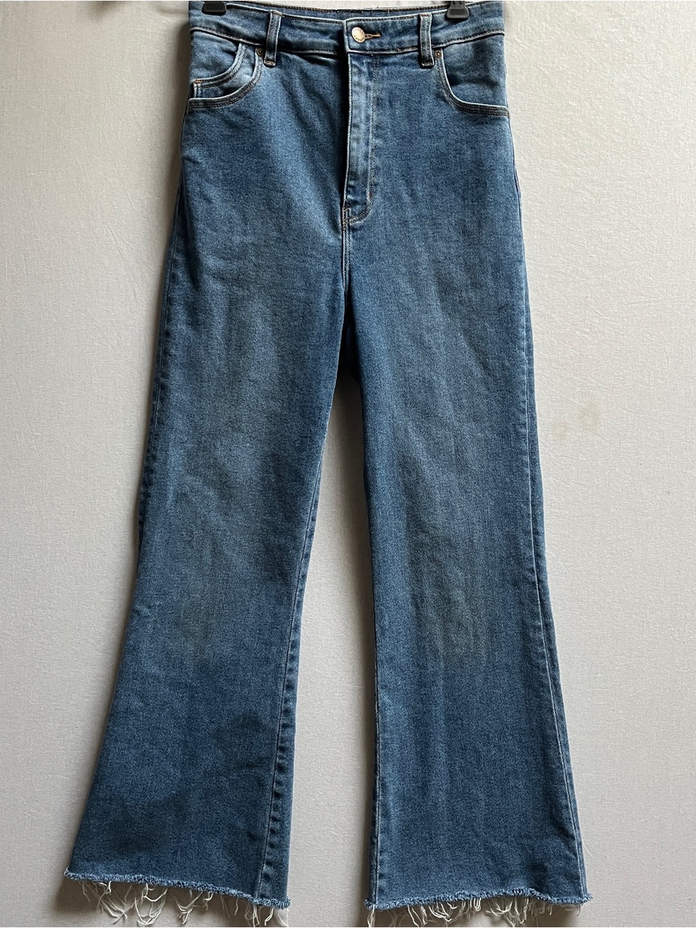 Rollas Eastcoast Crop Flare High Rise Cotton Denim Jeans Size 27